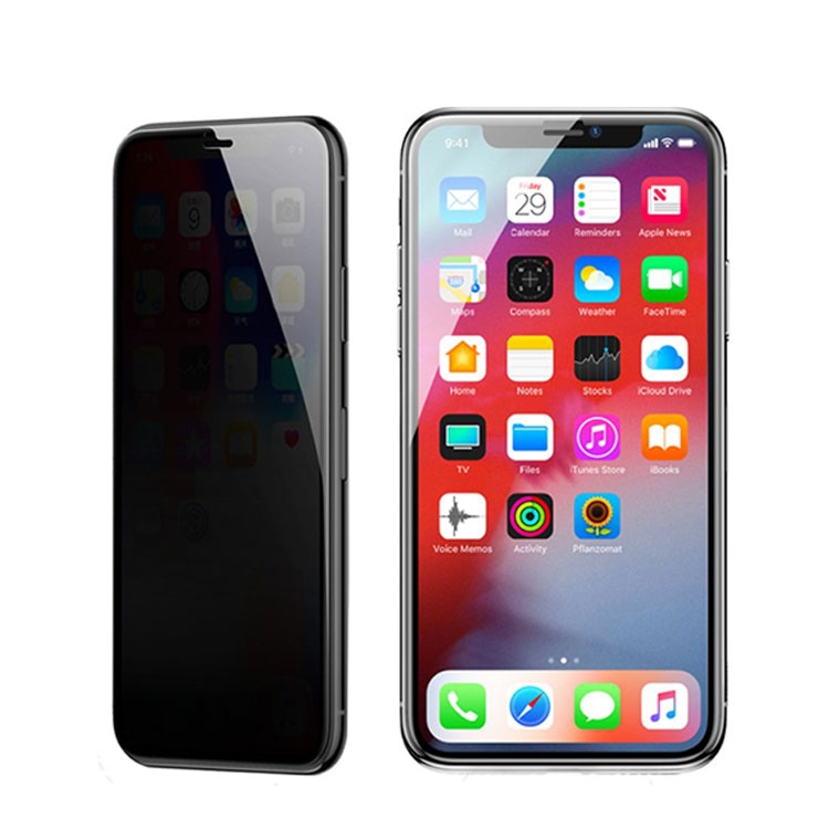 Image of Baseus - iPhone 11 / iPhone Xr Privacy 3D Vollbild Panzer Glas Display 0.2mm Anti Spy - Schwarz bei Apfelkiste.ch