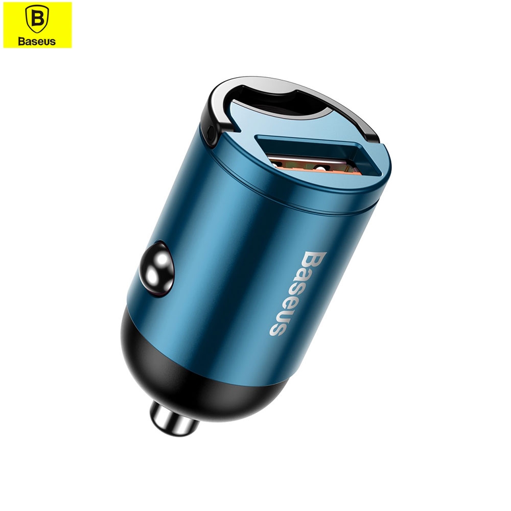 Mini Aluminium 30W (5A) Universal USB KFZ Auto Ladegerät mit Quick Charge 4.0 - Blau
