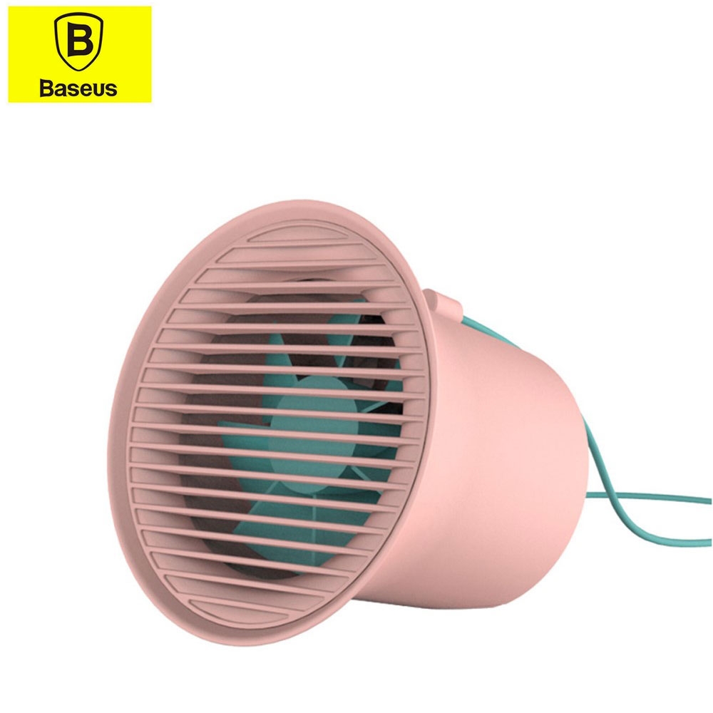 USB Mini Tisch Ventilator mit Doppelgebläse - Rosa