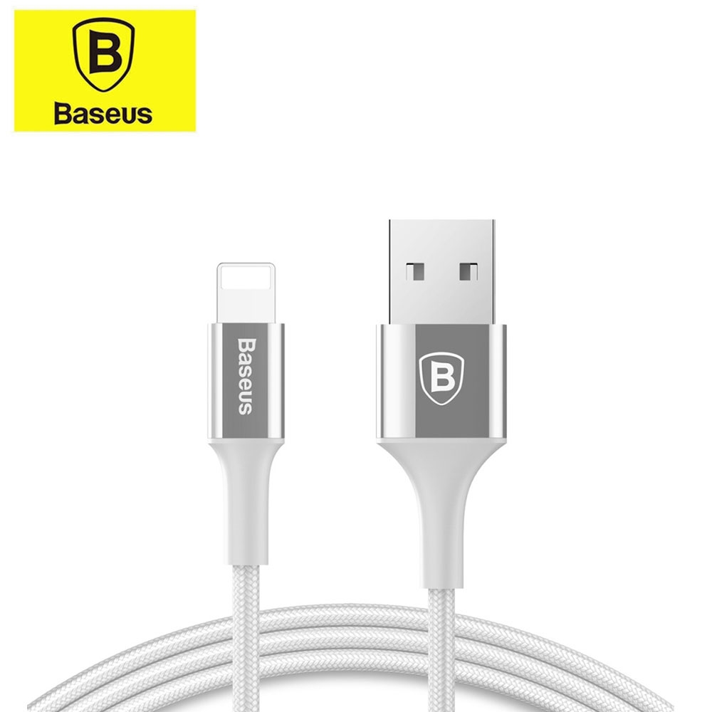 (1m) Shining Cable Lightning USB Ladekabel Datenkabel - Silber