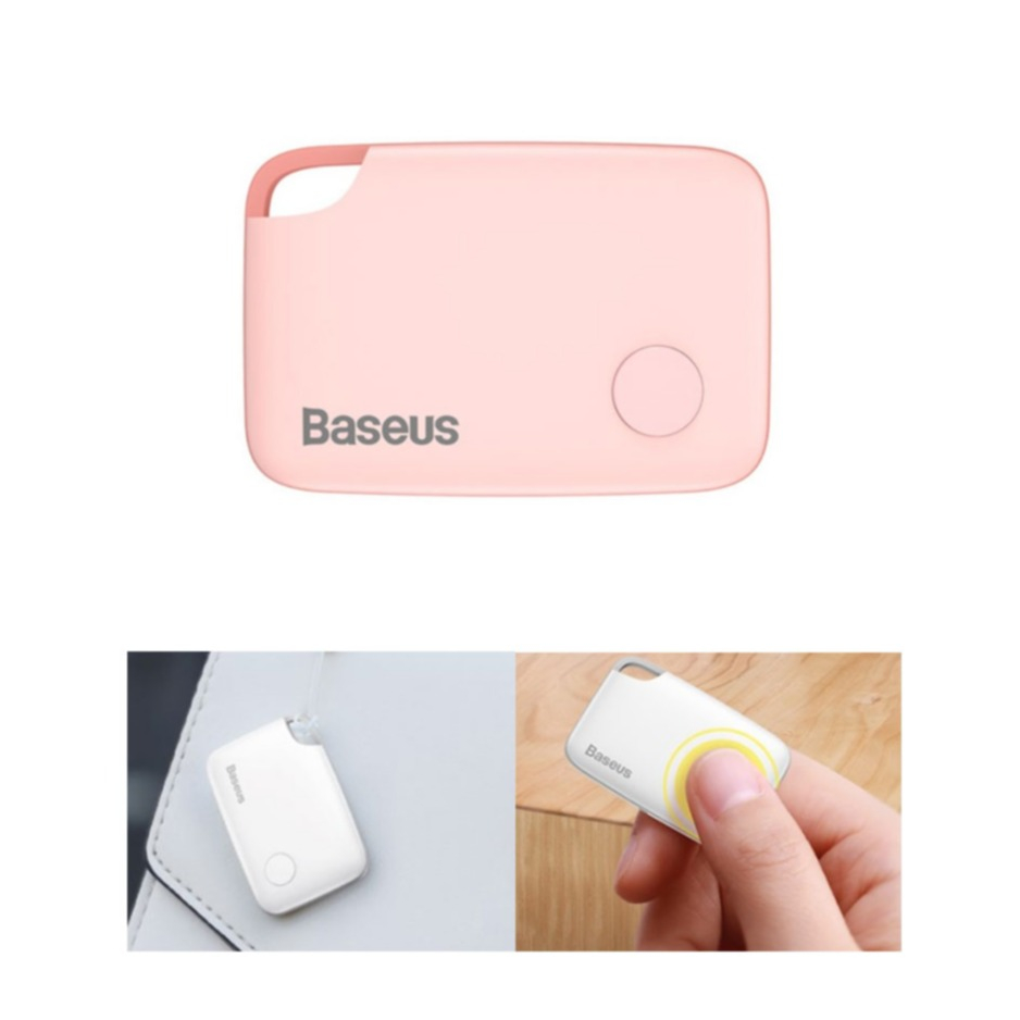 Image of Baseus - T2 Rope Bluetooth Keyfinder Smart Tracker mit Zwei-Wege Alarm für iOS / Android (Batteriebetrieben) + Schlaufe - Rosa bei Apfelkiste.ch