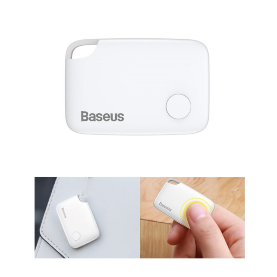 Image of Baseus - T2 Rope Bluetooth Keyfinder Smart Tracker mit Zwei-Wege Alarm für iOS / Android (Batteriebetrieben) + Schlaufe - Weiss bei Apfelkiste.ch