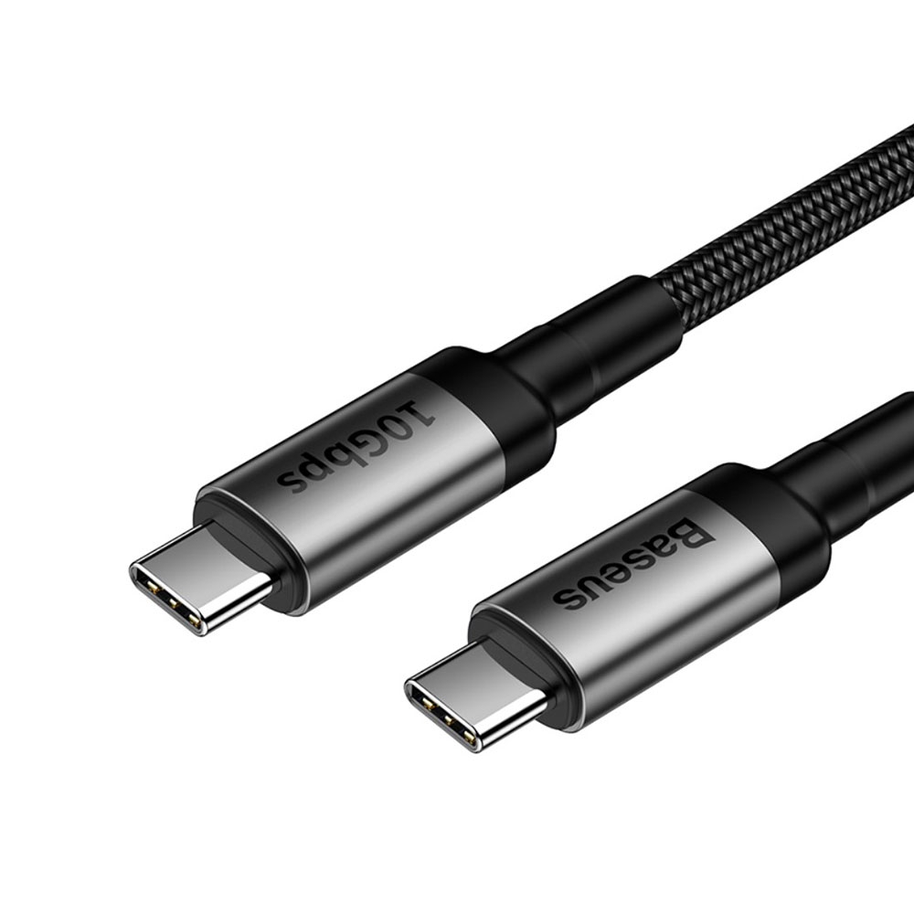 Image of Baseus - (1m) 20V/5A USB C auf USB C Ladekabel Datenkabel QC 3.0 / PD3.1 Gen2 / 100W 10Gbps - Grau bei Apfelkiste.ch