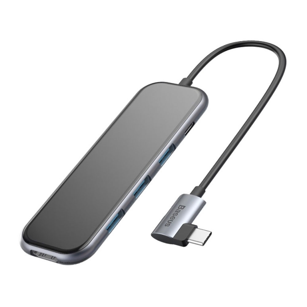 Image of Baseus - USB C Multiport Adapter mit USB C (PD) / 4K HDMI @30Hz / 3x USB 3.0 / - Schwarz bei Apfelkiste.ch