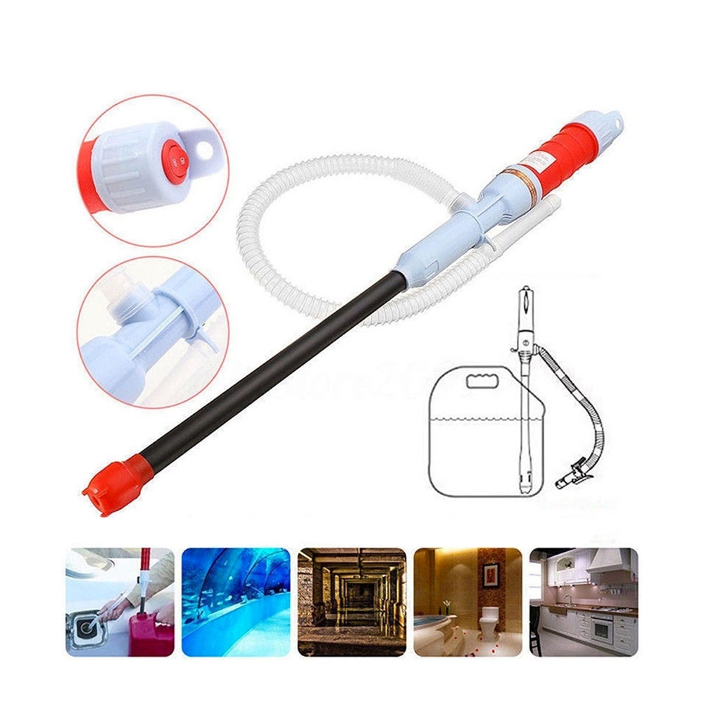 Image of (58cm) Batteriebetriebene Wasserpumpe / Umfüllpumpe für Flüssigkeiten (Aquarium / Camping / Auto / Benzin / Öl) bei Apfelkiste.ch