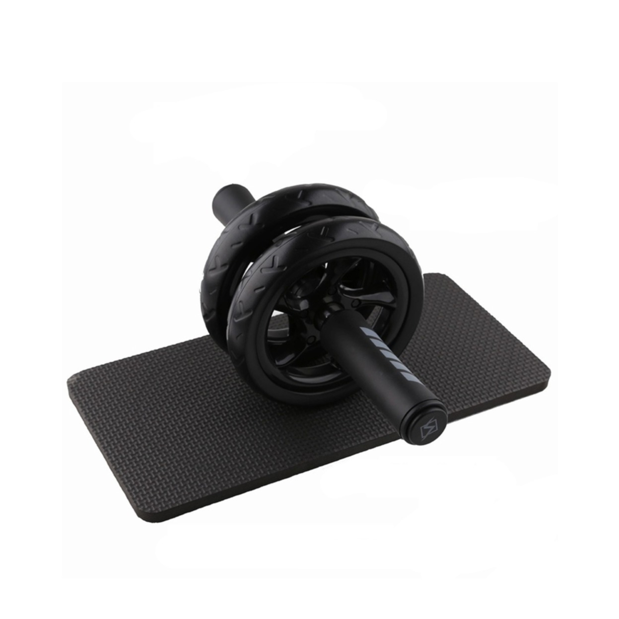 Image of Bauch Trainer AB Roller Fitnessgerät Bauchmuskel Training + Kniematte - Schwarz bei Apfelkiste.ch