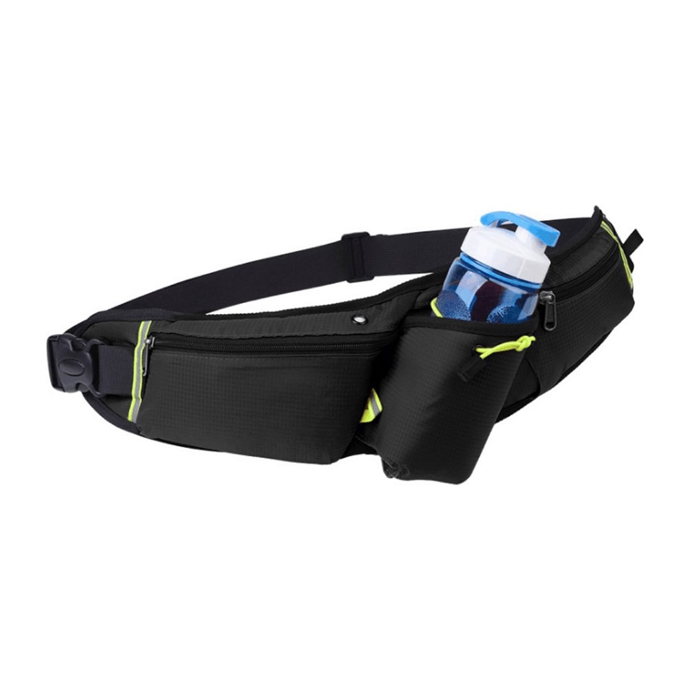 Image of Bauchgürtel Sport Gurt Tasche mit Getränkehalter - Schwarz bei Apfelkiste.ch