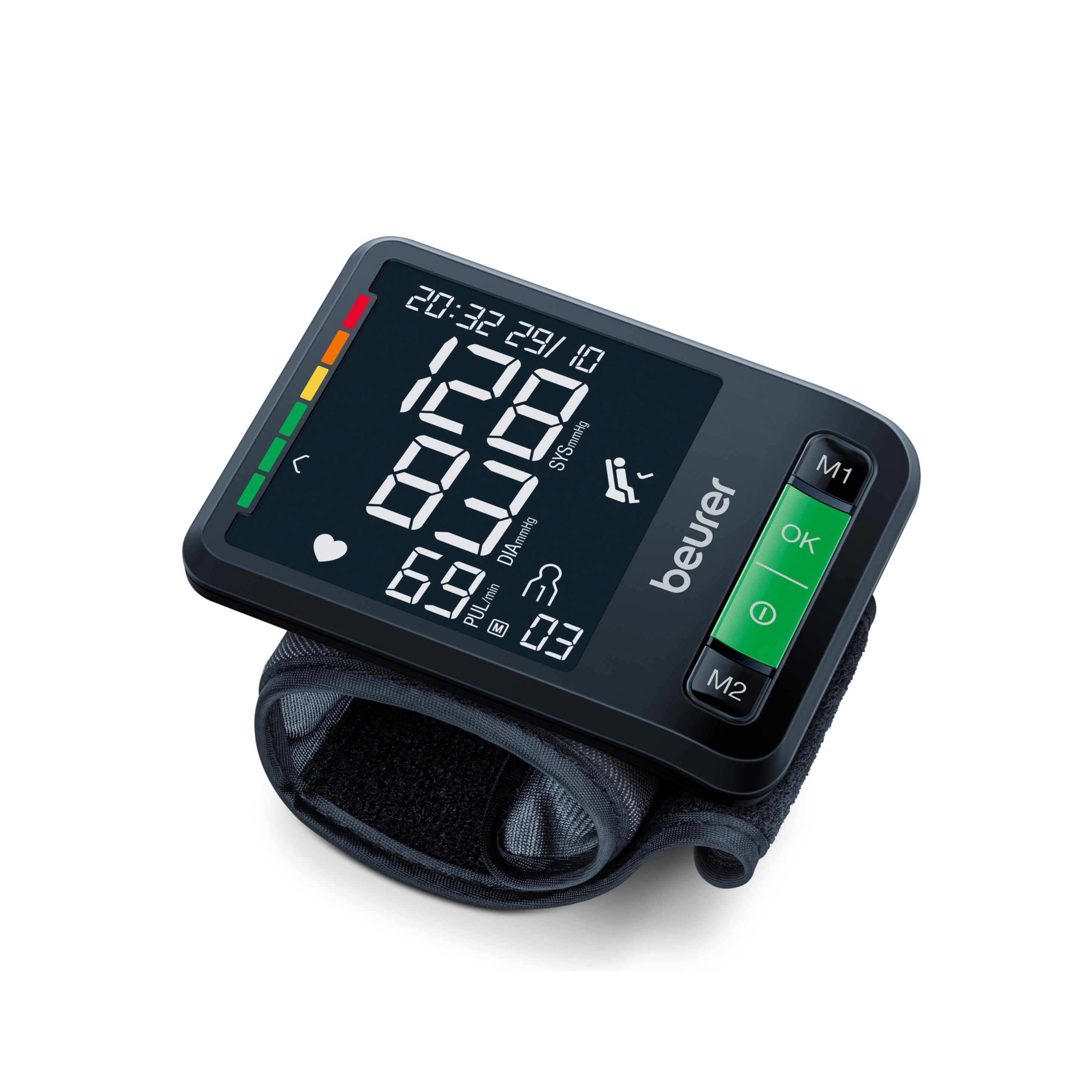 Image of beurer - BC 87 Bluetooth Blutdruckmessgerät für das Handgelenk mit LCD Anzeige (inkl. Batterien) - Schwarz bei Apfelkiste.ch