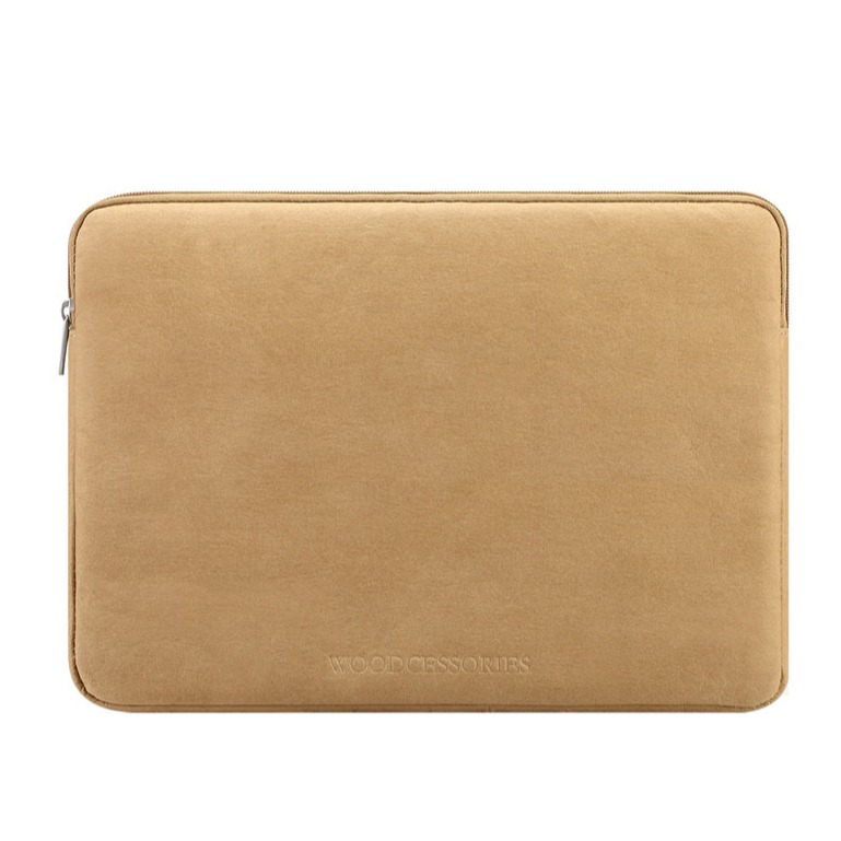 Image of Woodcessories - 13" Notebooktasche Schutzhülle Eco Sleeve Biologisch Abbaubar (ECO501) - Braun bei Apfelkiste.ch