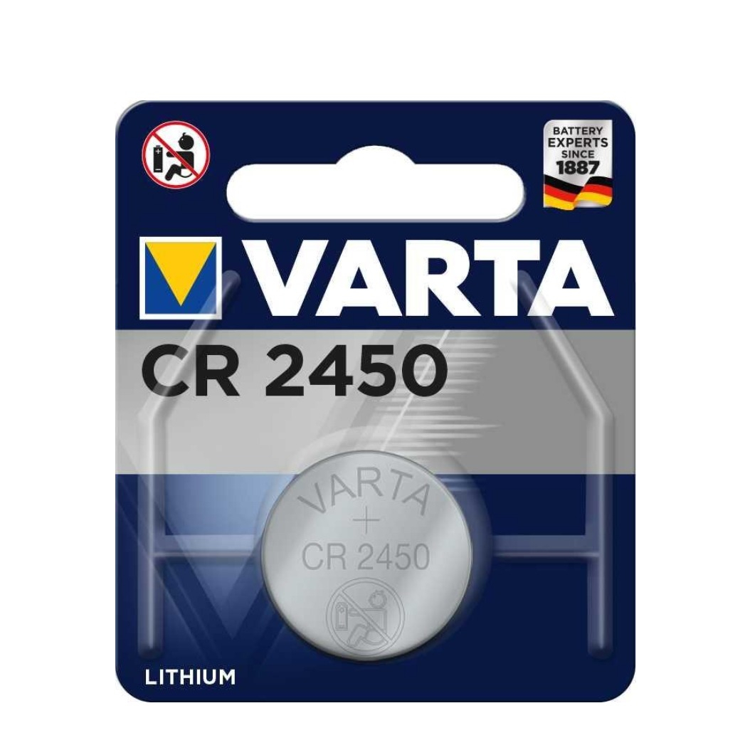 Image of Varta - 3 Volt Lithium Mangan Zelle Batterie Knopfzelle CR2450 / DL2450 (560mAh) bei Apfelkiste.ch