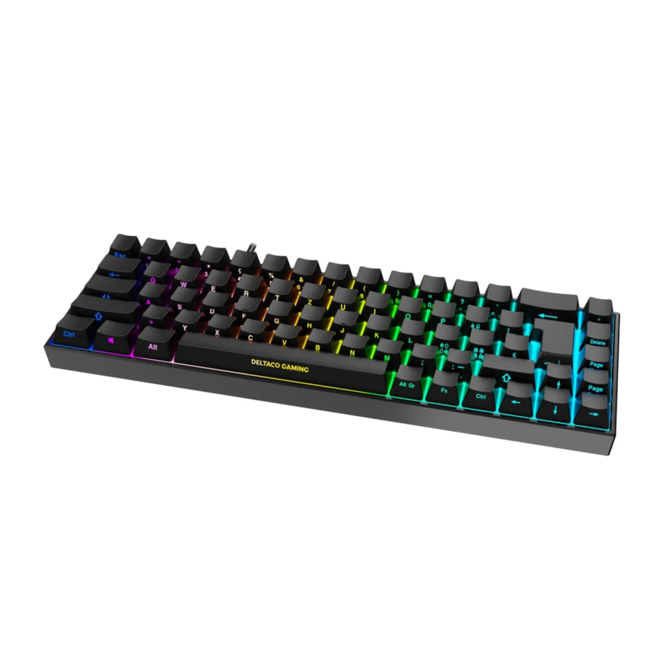 Image of Deltaco Gaming - DK440 2.4GHz Mechanische Gaming Tastatur Keyboard CH Layout mit RGB Hintergrundbeleuchtung (GAM-100-CH) - Schwarz bei Apfelkiste.ch