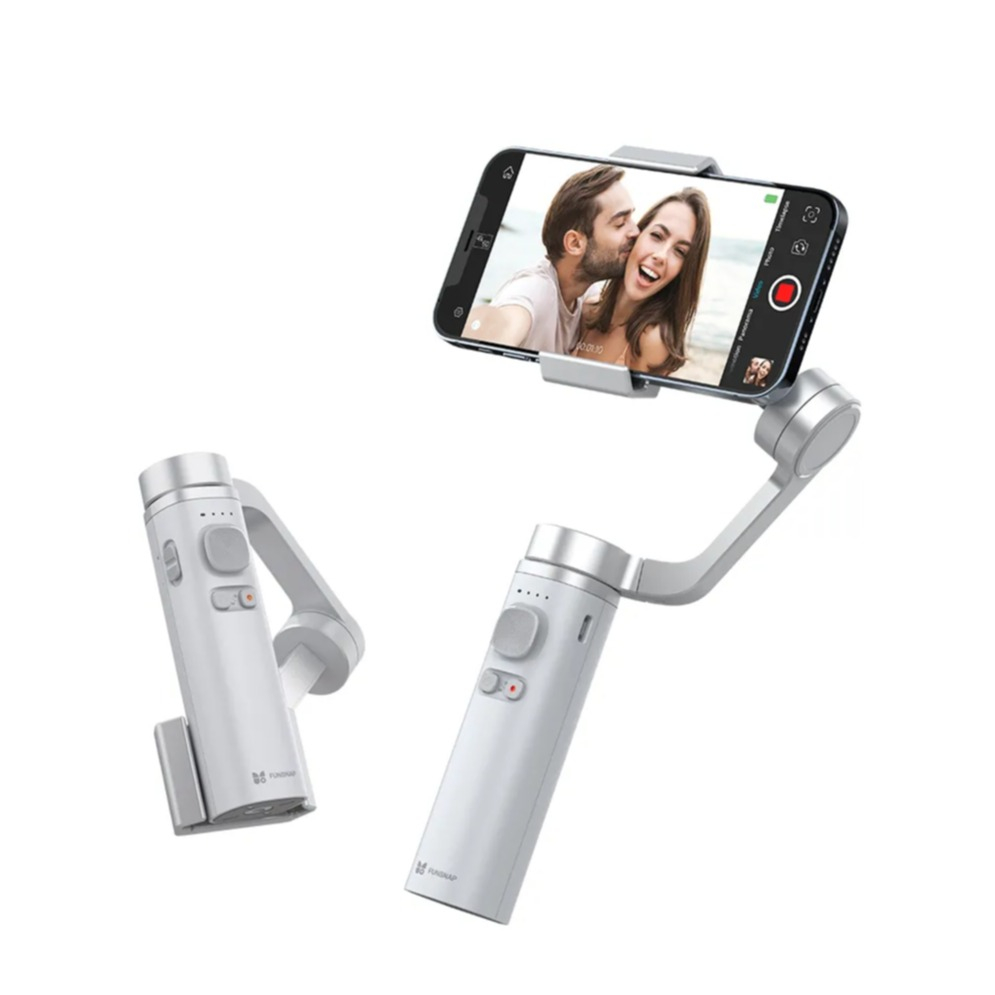 Image of Funsnap - Capture π 3-Achsen Gimbal / Stabilisator 320° Schwenkbar für Smartphone und GoPro - Weiss bei Apfelkiste.ch