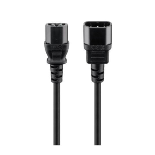 Image of Goobay - (50cm) Netzkabel Ladekabel Kaltgerätestecker Verlängerungs Adapter Kabel - Schwarz bei Apfelkiste.ch