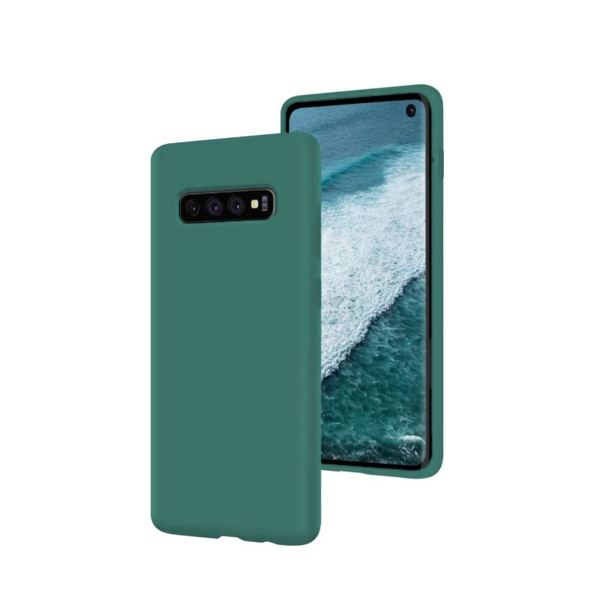 Image of Samsung Galaxy S10 Soft Touch Silikon Case Hülle - Grün bei Apfelkiste.ch