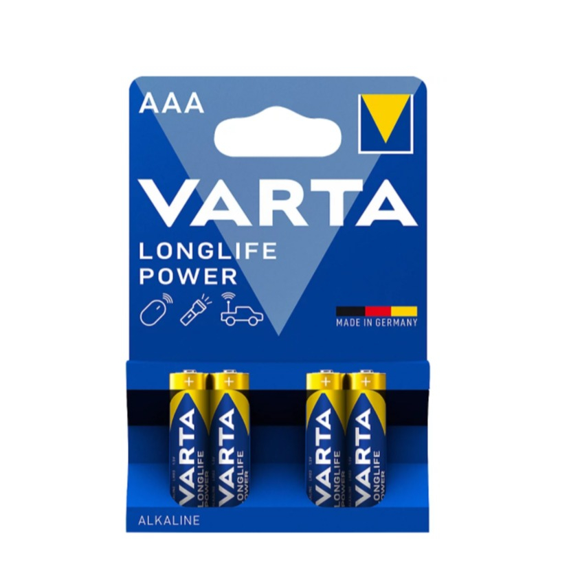 Image of Varta - 4er Pack Longlife Power AAA Batterie Mignon (4903) LR03 Alkaline 1.5V bei Apfelkiste.ch