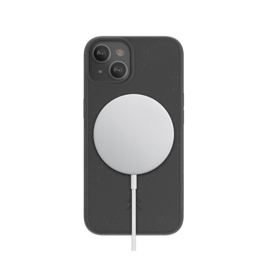 Image of Woodcessories - iPhone 13 MagSafe BioCase Antimikrobielle Schutzhülle Vegan Biologisch Abbaubar (ECO564) - Schwarz bei Apfelkiste.ch
