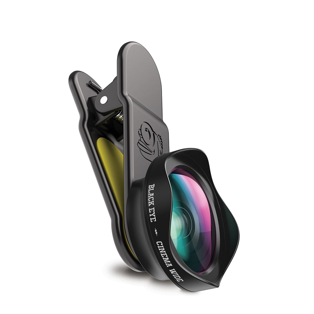 Image of Black Eye - Cinema Wide Objektiv Linse 120° + Clip Halter (CW001) - Schwarz bei Apfelkiste.ch
