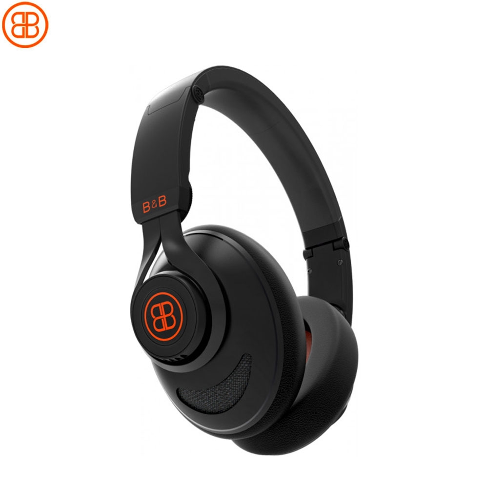 B&B Blomm & Berger - Pure NC Bluetooth Kopfhörer Over-Ear / On-Ear Headset + Noise Cancelling (Designed & Engineered in Switzerland) - Schwarz /