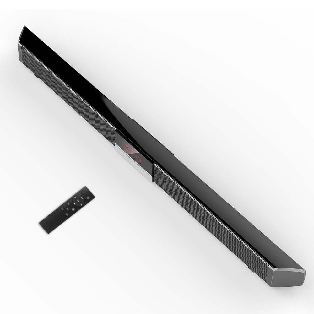 Image of Bluetooth 4.1 Stereo Soundbar mit LED Display Toslink / USB / Aux-In / Coax-In + Fernbedienung - Schwarz bei Apfelkiste.ch