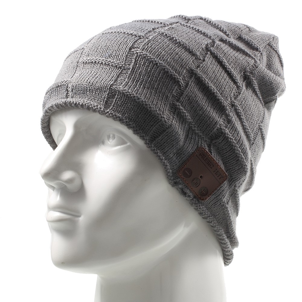 Image of Bluetooth Winter Strick Mütze Beanie Stereo Kopfhörer Headset - Dunkelgrau bei Apfelkiste.ch