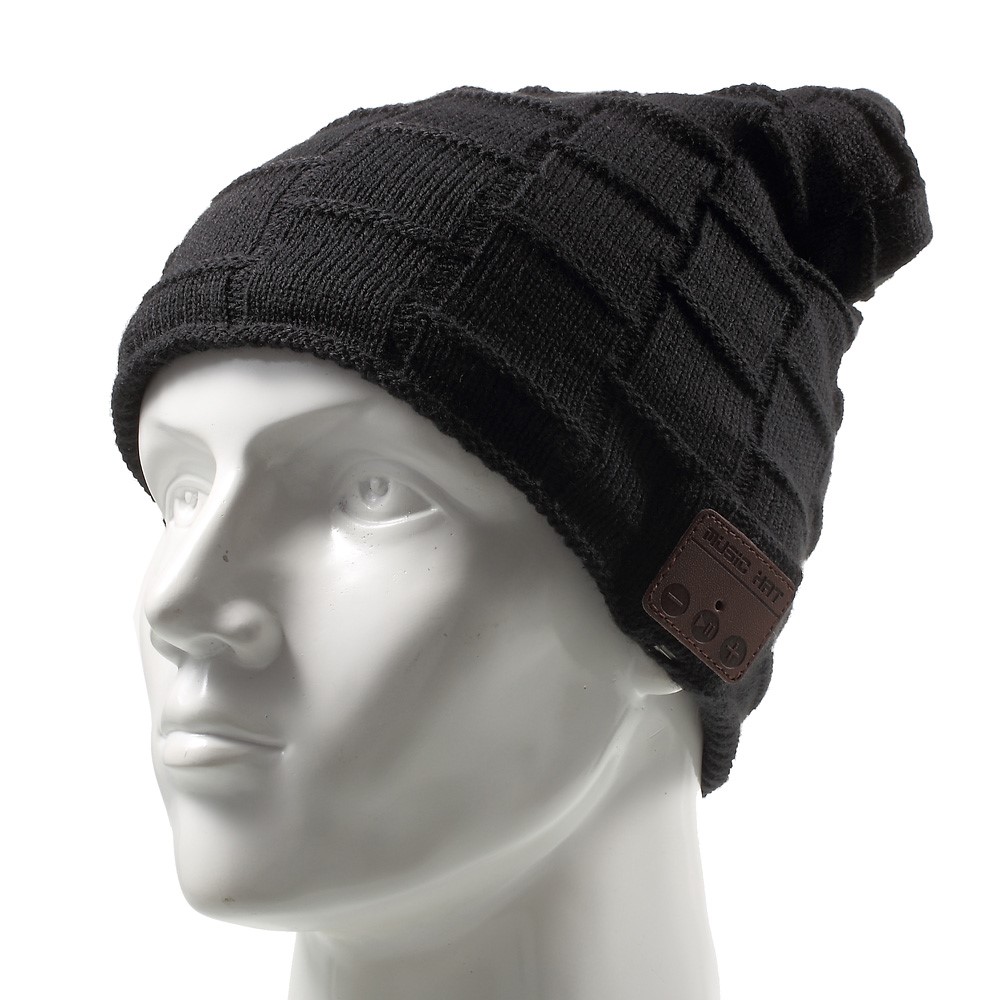 Image of Bluetooth Winter Strick Mütze Beanie Stereo Kopfhörer Headset - Schwarz bei Apfelkiste.ch