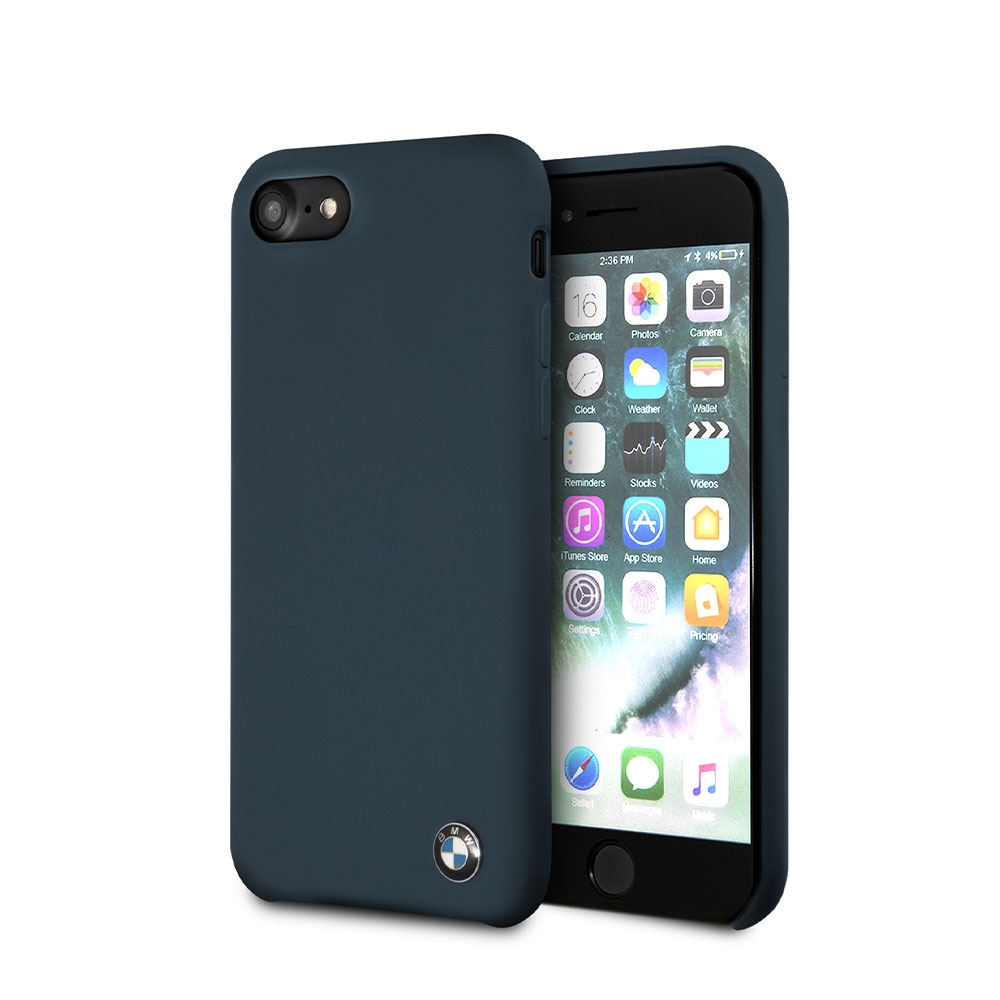 Image of BMW - iPhone SE (2022/2020) / 8 / 7 / 6S Silikon Hardcase Hülle (BMHCI8SILNA) - Navy bei Apfelkiste.ch