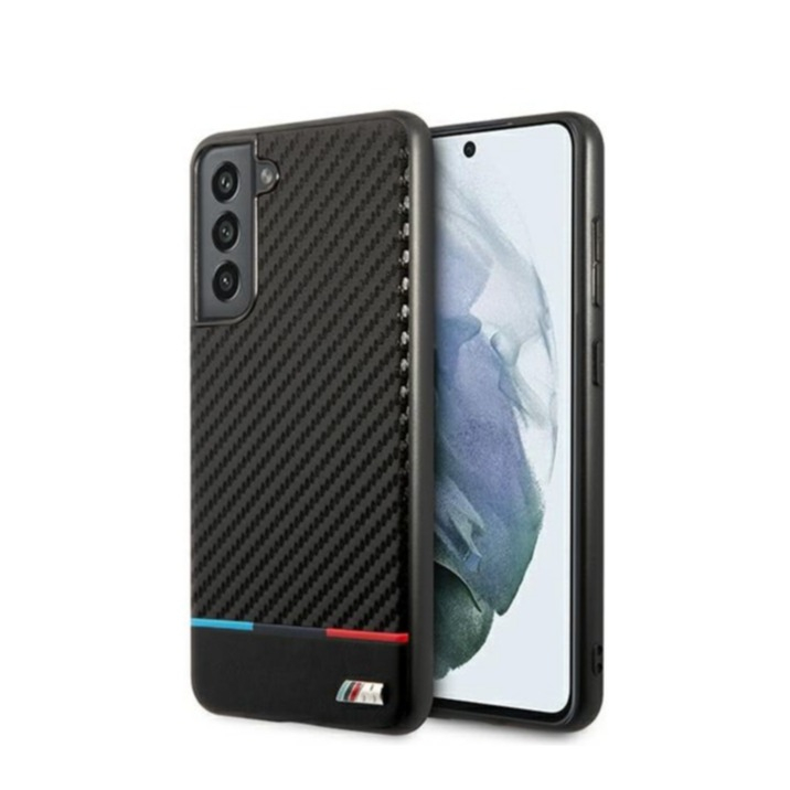 Image of BMW M - Samsung Galaxy S21 FE 5G Hardcase M Hülle Carbon Triangles (BMHCS21FEPUCARTCBK) - Schwarz bei Apfelkiste.ch