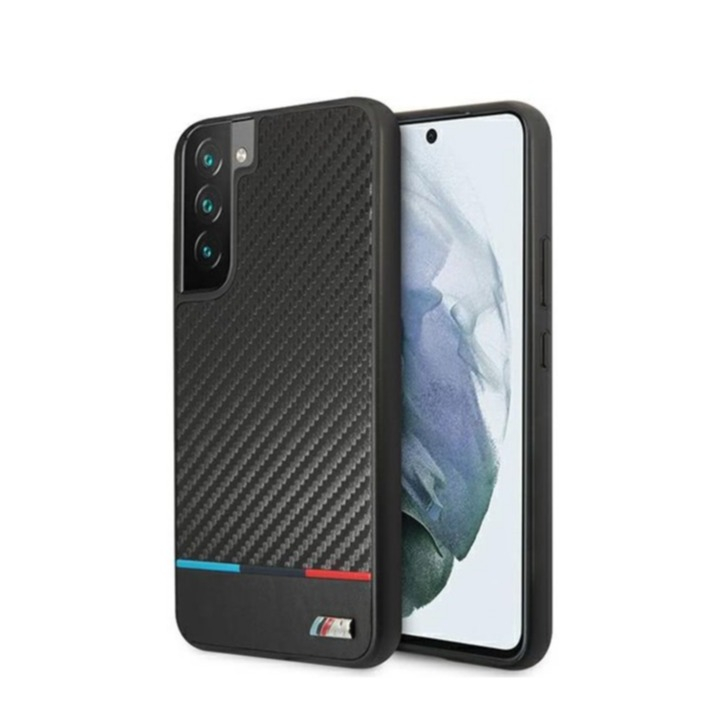 Image of BMW M - Samsung Galaxy S22+ Plus 5G Hardcase M Hülle Carbon Triangles (BMHCS22MPUCARTCBK) - Schwarz bei Apfelkiste.ch