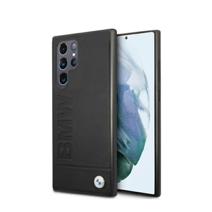 Image of BMW - Samsung Galaxy S22 Ultra 5G Silikon Hardcase Hülle Big Logo (BMHCS22LSLLBK) - Schwarz bei Apfelkiste.ch