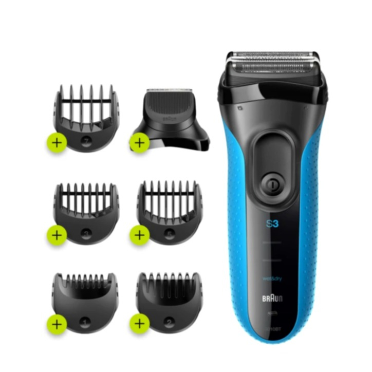 Image of Braun - S3 Shave and Style 3in1 Gesichts Haarentfernung Elektrischer Rasierer / Bart Trimmer / Konturer (310BT) - Blau bei Apfelkiste.ch