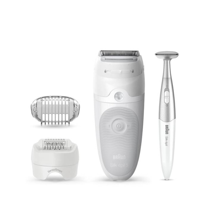 Image of Braun - Silk-épil 5 3in1 Haarentfernung Elektrischer Epilierer / Rasierer / Trimmer + Bikini Styler (SES-5-805) - Weiss bei Apfelkiste.ch