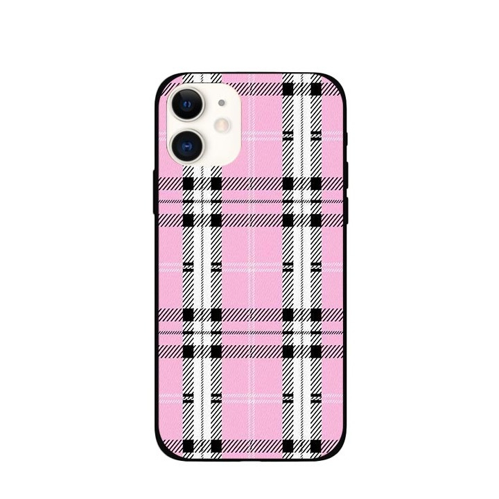 Image of Apfelkiste © - iPhone 11 Gummi Case Hülle Ultra Thin Karo Design - Rosa bei Apfelkiste.ch