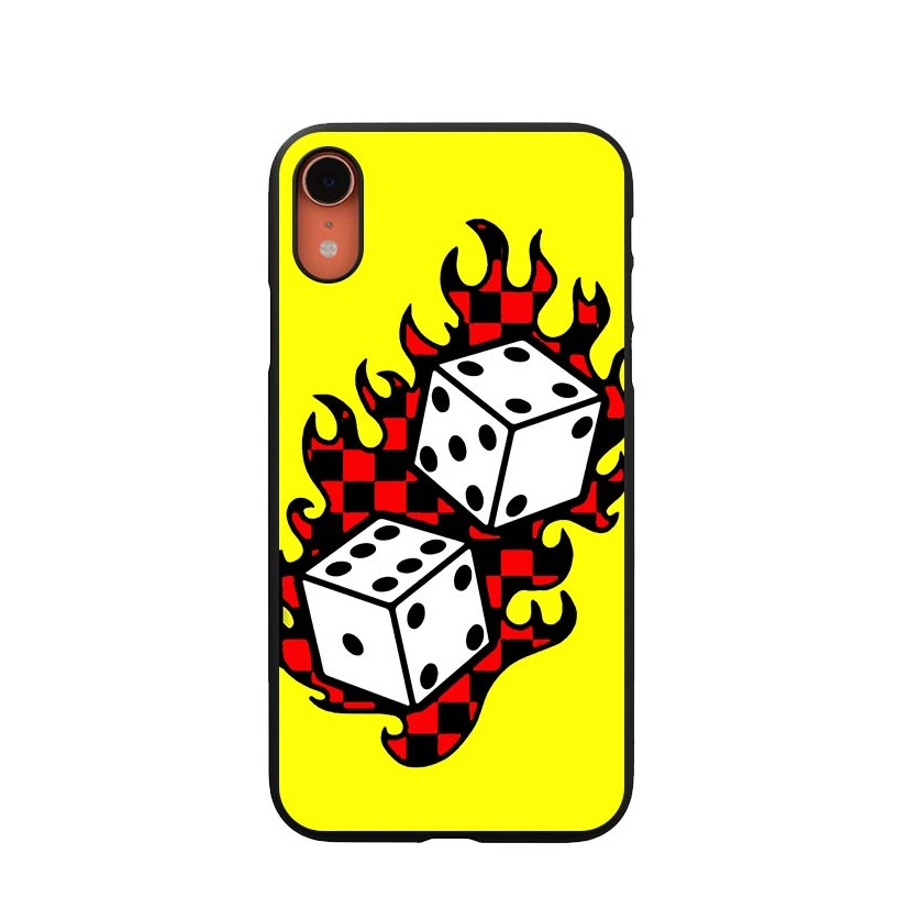 Image of Apfelkiste © - iPhone Xr Gummi Case Hülle Ultra Thin Fire Cube - Gelb / Rot bei Apfelkiste.ch