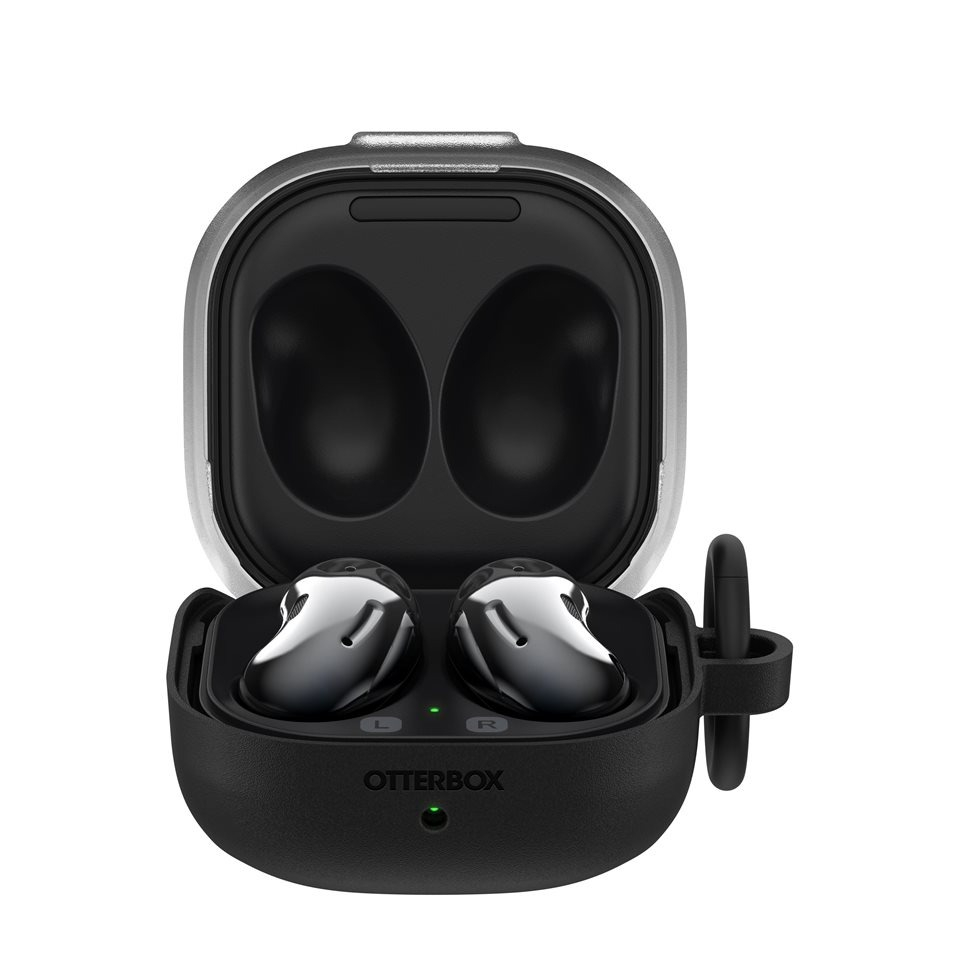 Image of Otterbox - Galaxy Buds 2 / Buds Pro / Buds Live Hardcase Schutzhülle Abdeckung mit 360° Schutz + Karabinerhaken (77-83794) - Black Taffy (Schwarz) bei Apfelkiste.ch