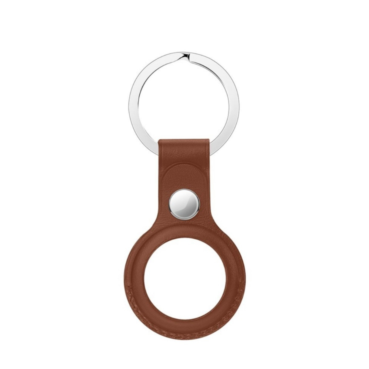 Image of Changee - Anhänger für Apple AirTag Echtleder Case Hülle Schlüsselanhänger mit Schlüsselring - Braun bei Apfelkiste.ch