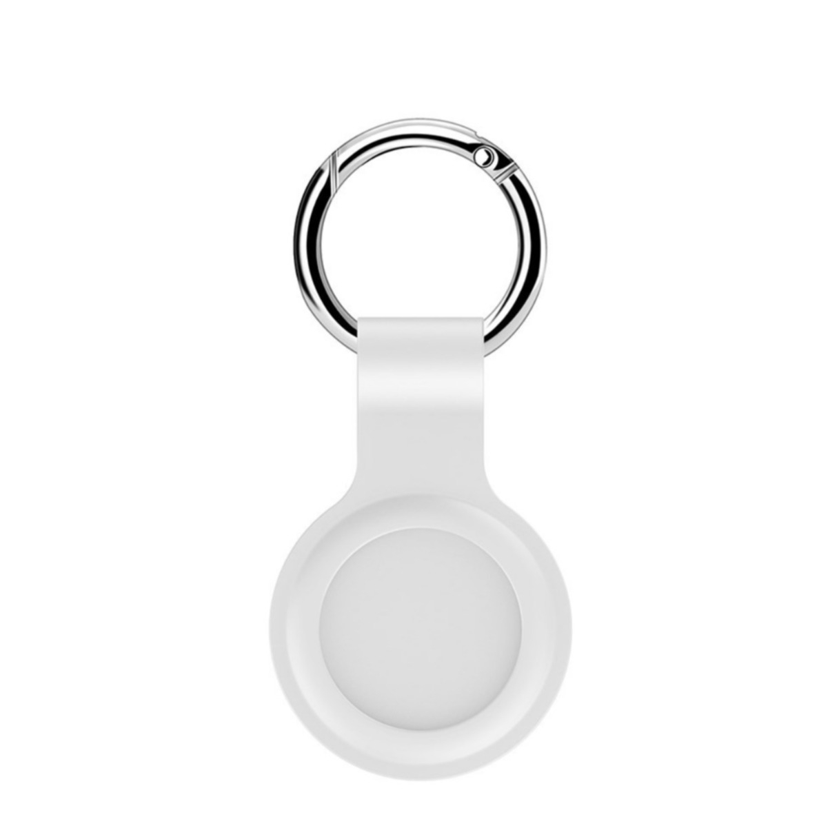 Image of Apple AirTag Anhänger Silikon Case Hülle Schlüsselanhänger mit Schlüsselring - Weiss bei Apfelkiste.ch