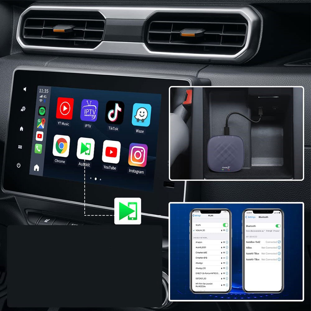 Carlinkit - TBox Plus Android 13 KFZ Adapter in Blau