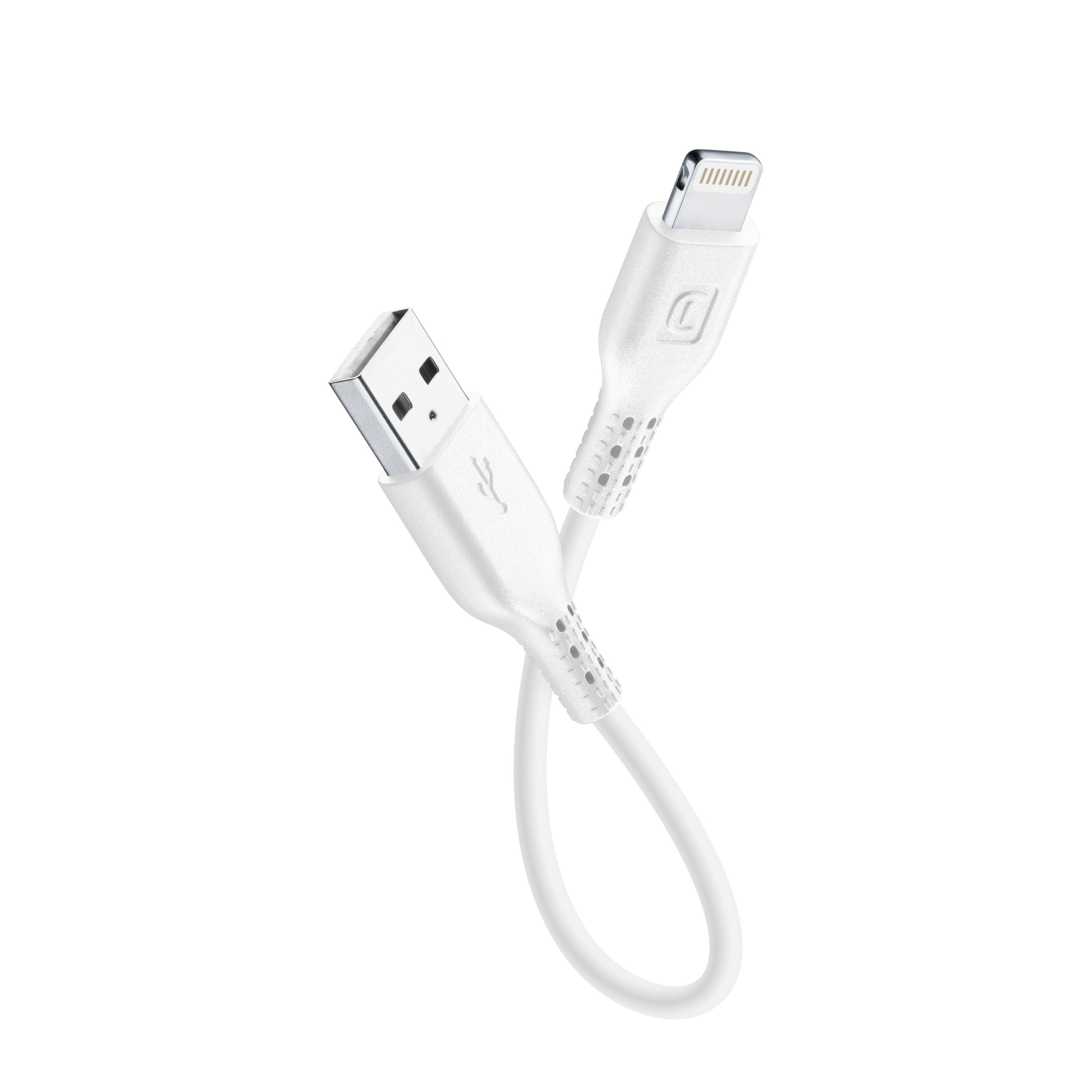 Image of Cellularline - (15cm) USB A auf Lightning Ladekabel SuperCharge® Datenkabel (USBDATACTRMFIIPH5) - Weiss bei Apfelkiste.ch