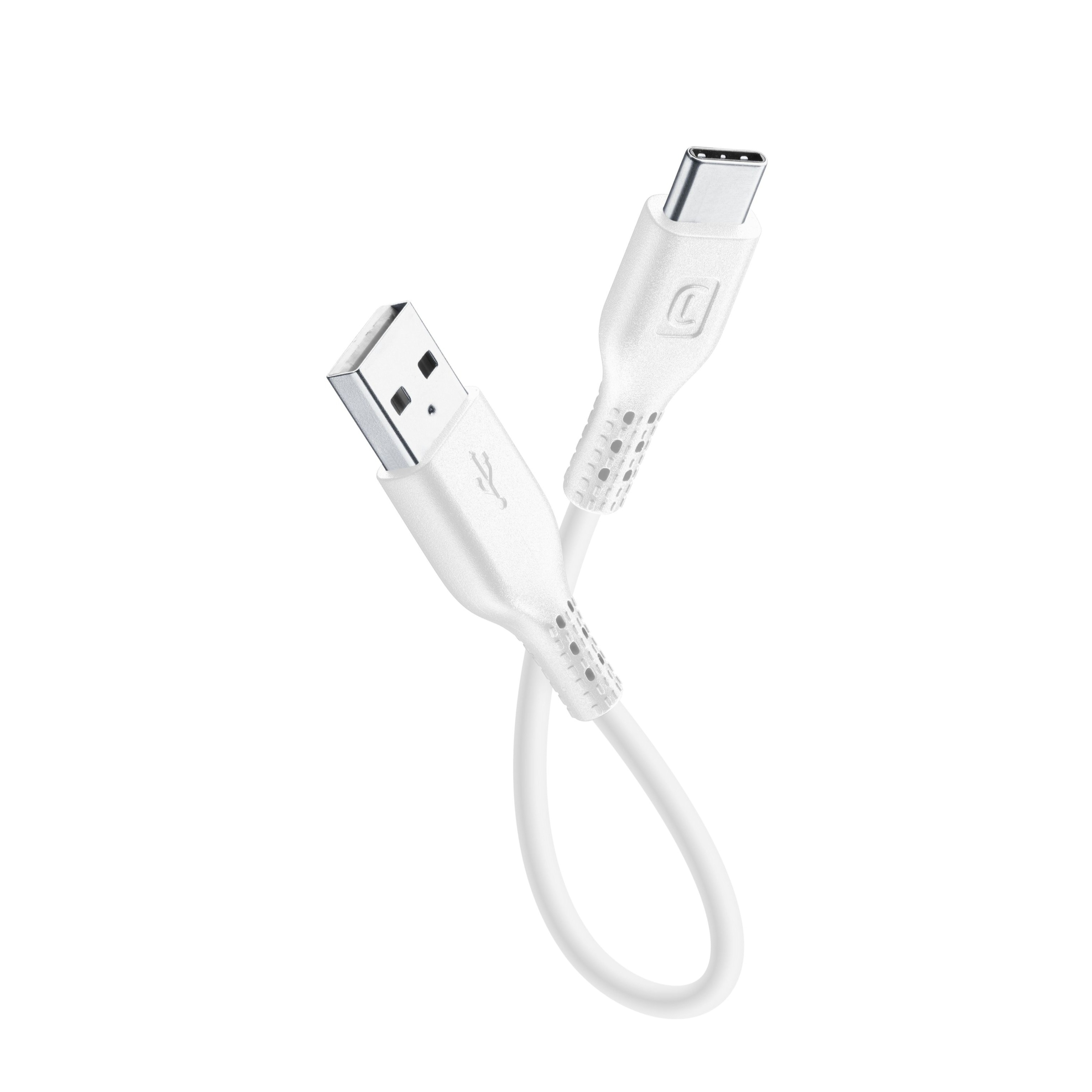 Image of Cellularline - (15cm) USB A auf USB C Ladekabel SuperCharge® Datenkabel (USBDATACTRUSBCW) - Weiss bei Apfelkiste.ch