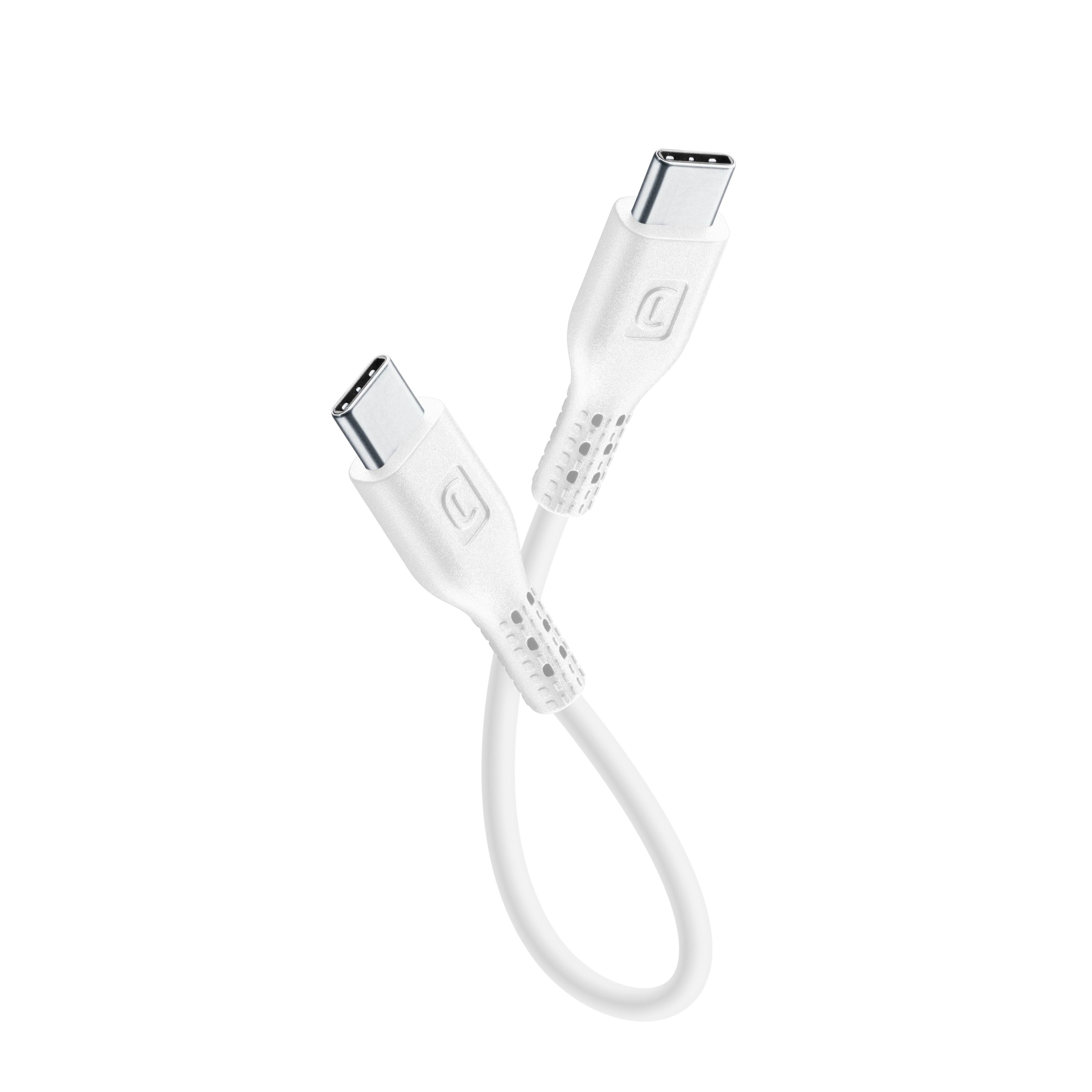 Image of Cellularline - (15cm) USB C auf USB C Ladekabel Datenkabel (USBDATACTRUSBC2CW) - Weiss bei Apfelkiste.ch