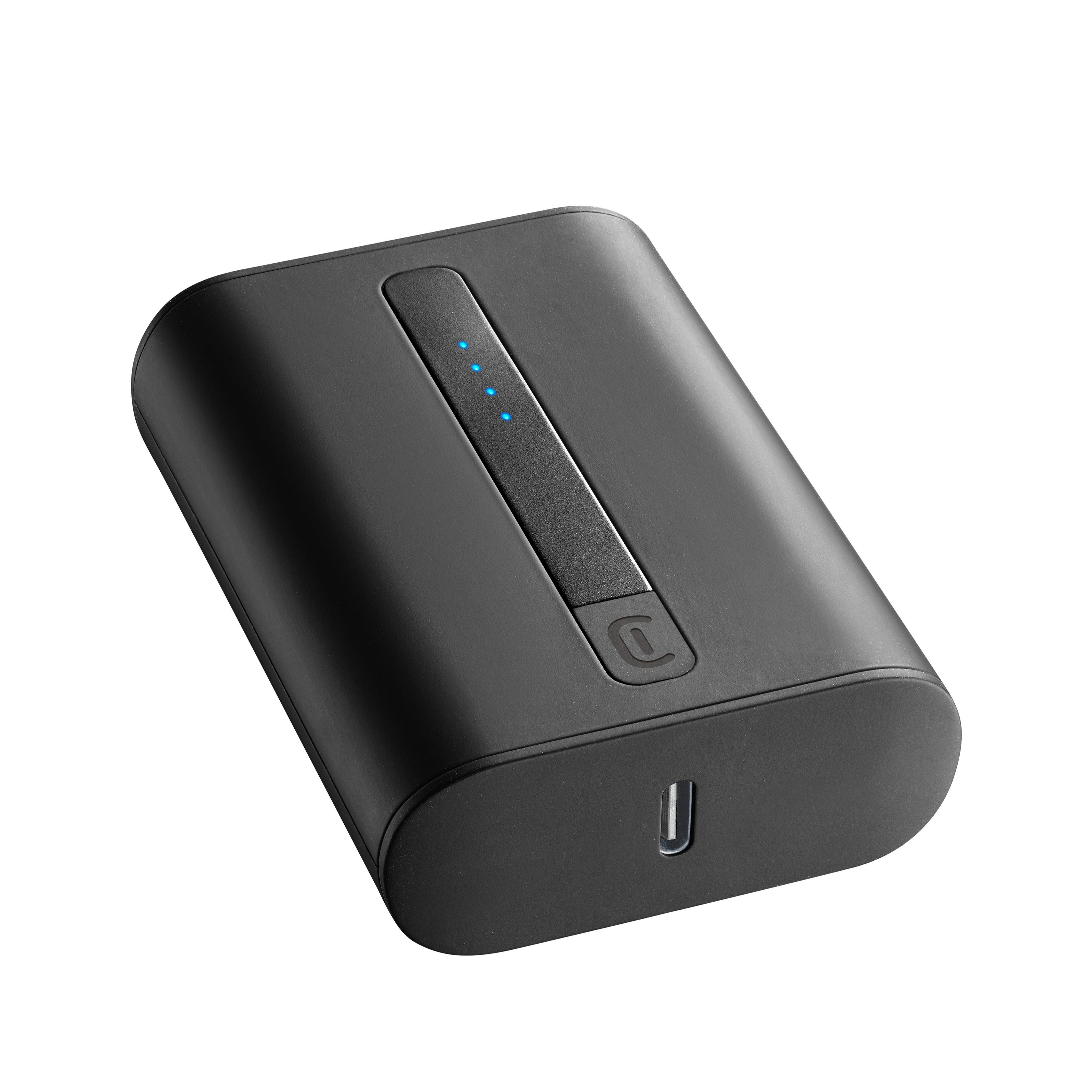 Image of Cellularline - (20W) Thunder 10000mAh USB / USB C Power Bank Ladegerät Power Delivery Quick Charge (PBNEWTANK10000K) - Schwarz bei Apfelkiste.ch