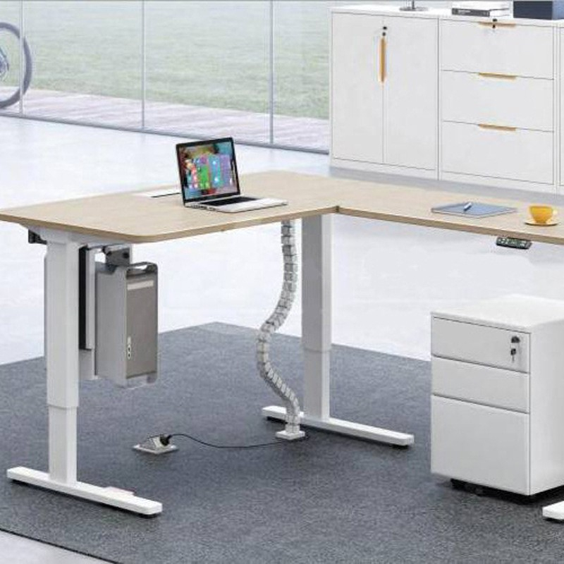 Kabelkanal Schreibtisch 125cm - Flexibles Kabelmanagement Weiß