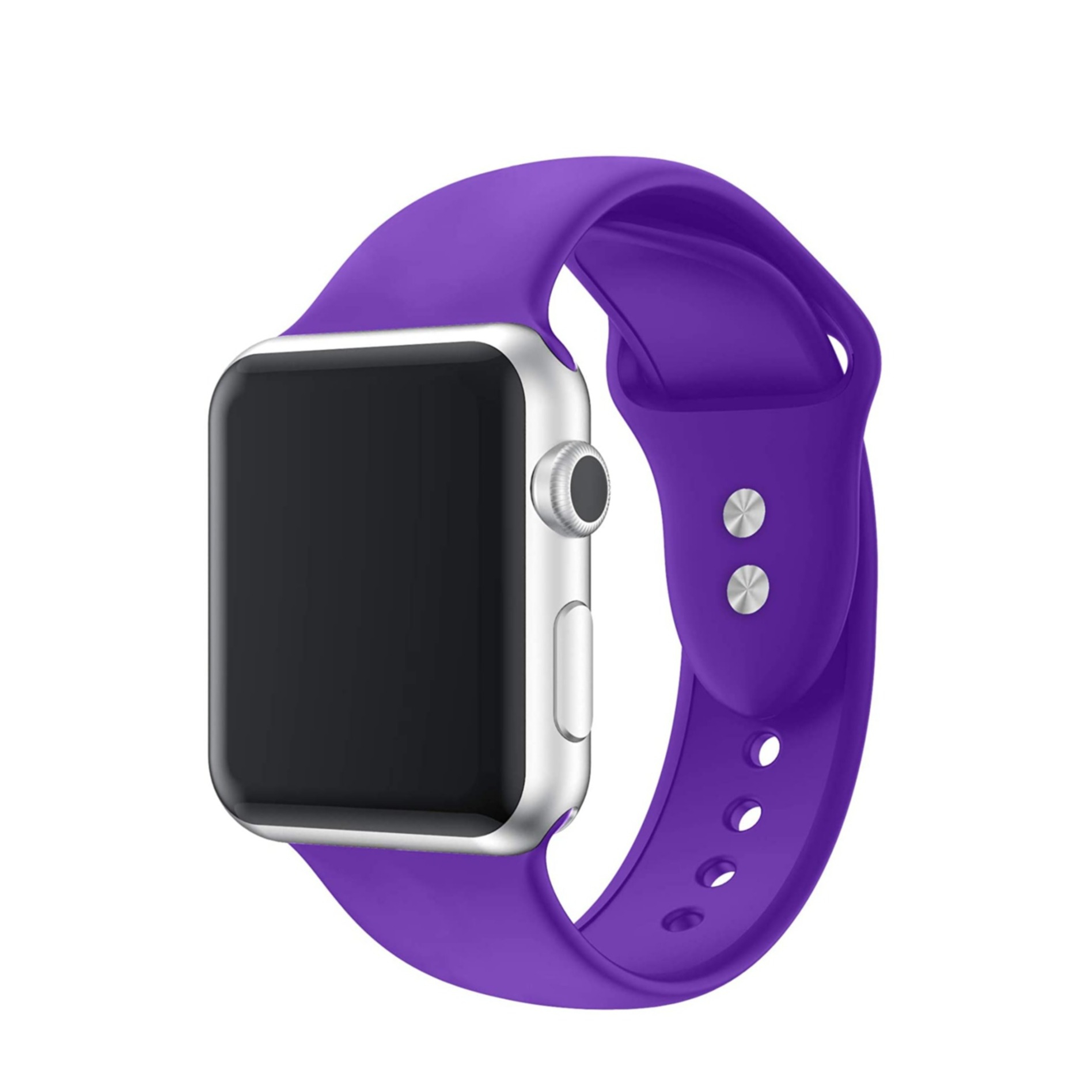 Image of Changee - Apple Watch (41/40/38 mm) Silikon Sport Armband mit Doppelverschluss (Gelenkumfang: 180-215mm) - Violett bei Apfelkiste.ch