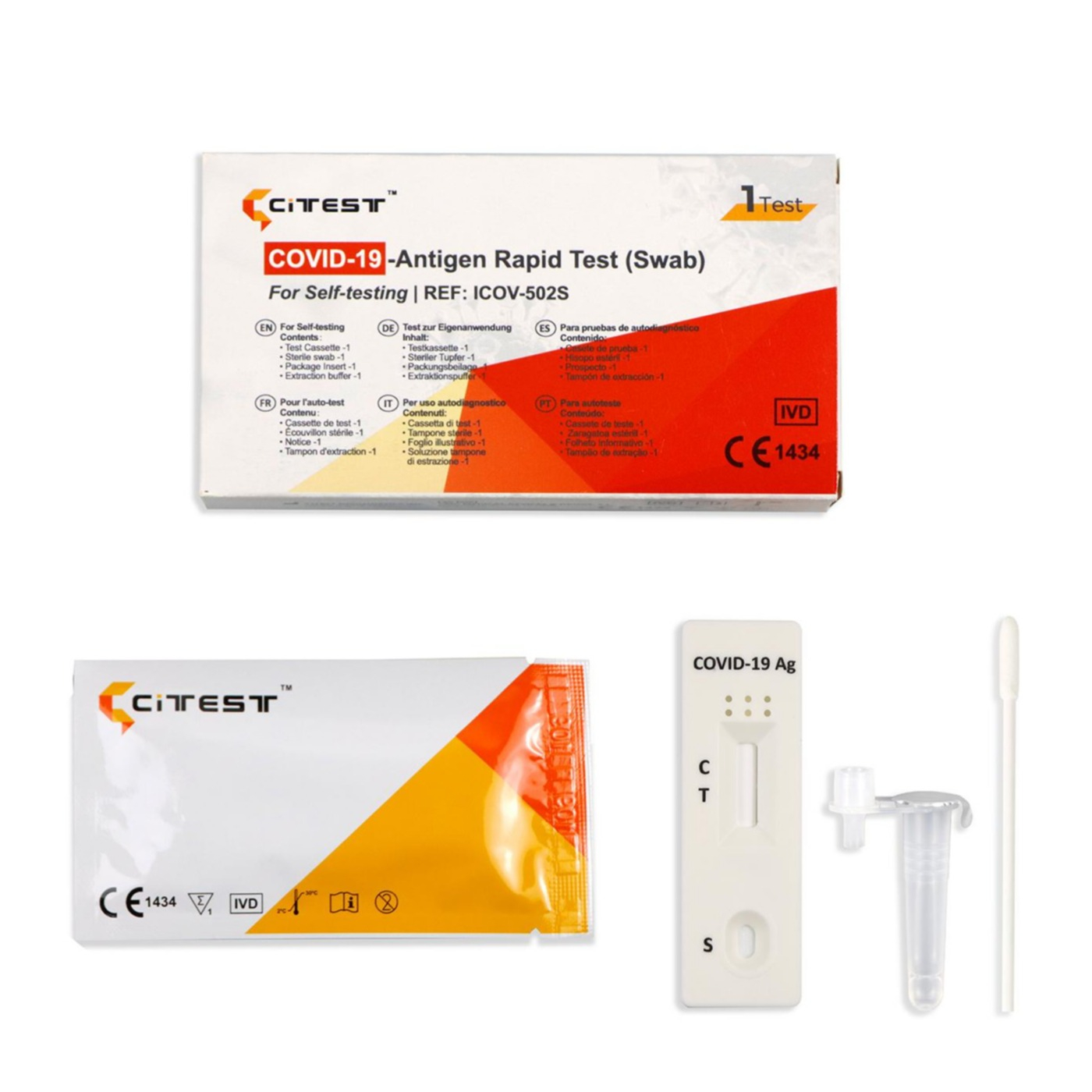 Image of CITEST DIAGNOSTIC - COVID-19 Antigen Schnell Test (Swab) bei Apfelkiste.ch