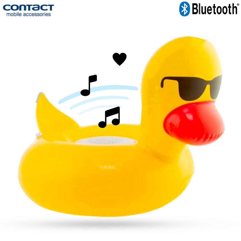 Aufblasbarer Schwimmender Bluetooth 4.2 Lautsprecher Speaker Wasserdicht (IPX67) + Luftpumpe - Ente