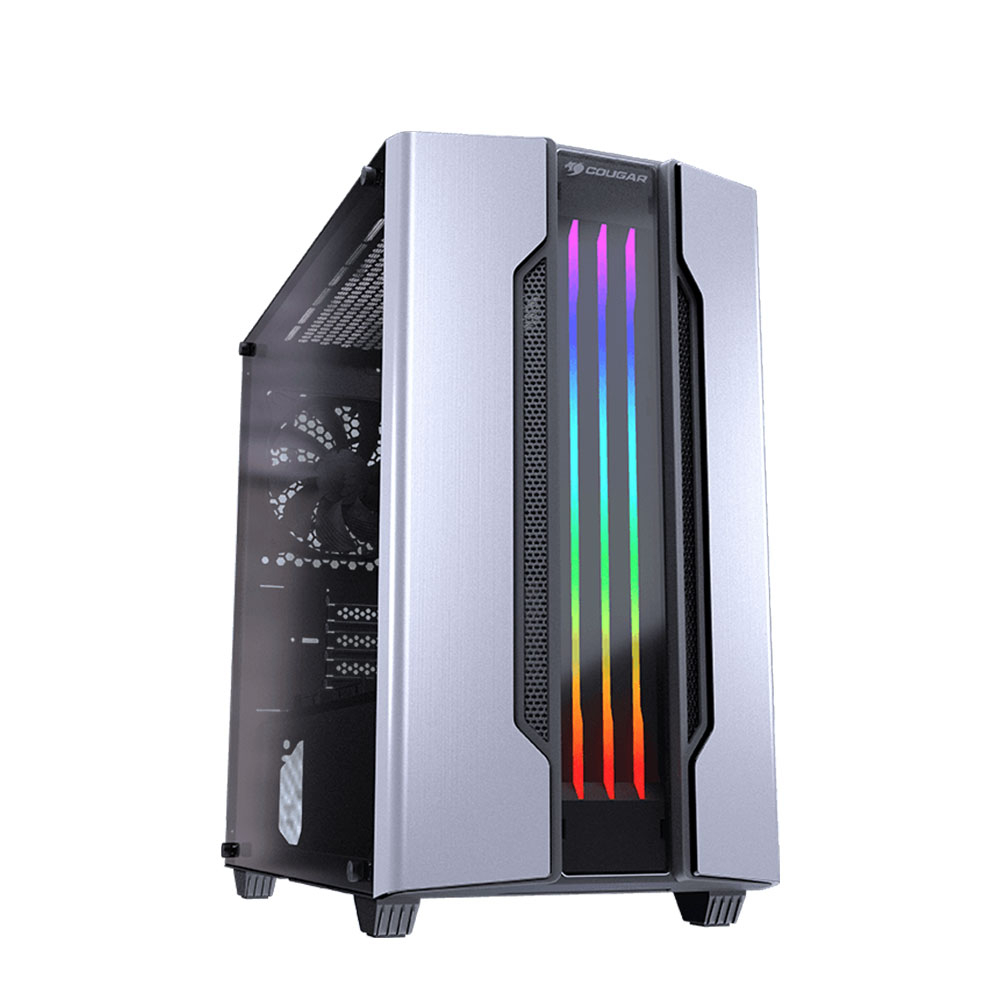 Image of Cougar - Gemini M RGB Mini-Tower Aluminium Case PC Gehäuse (Mini ITX / Micro ATX) - Silver bei Apfelkiste.ch