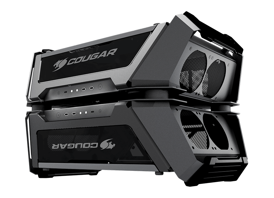 Image of Cougar - Gemini X Dual Tower Aluminium Case PC Gehäuse (Mini ITX / Micro ATX / ATX / CEB) - Grau bei Apfelkiste.ch