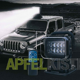 Superheller 50W Auto KFZ 12-24V CREE LED Strahler Arbeitslicht Notlicht mit  Magnetfuss + Fernbedienung (360-Grad Steuerung)