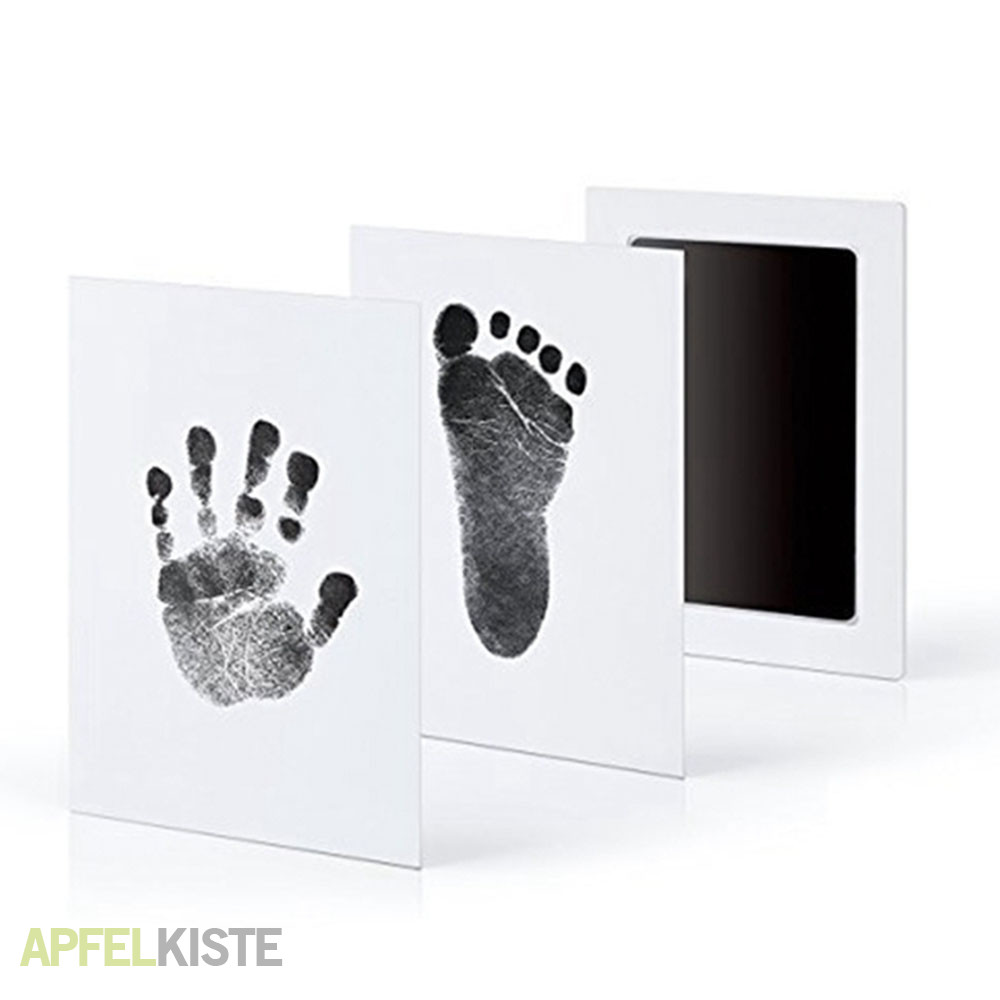 Baby Fußabdruck Handabdruck Set Stempel Hand Fuß Stempelkissen Drucke in FaWQ 