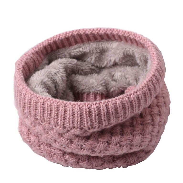 Image of Damen / Kinder Flauschiger Schlauch Schal Fashion Strick Accessoire - Rosa bei Apfelkiste.ch